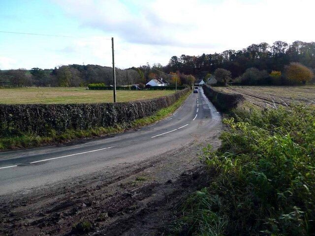 The B730 to Stair The houses of Milton in the distance.