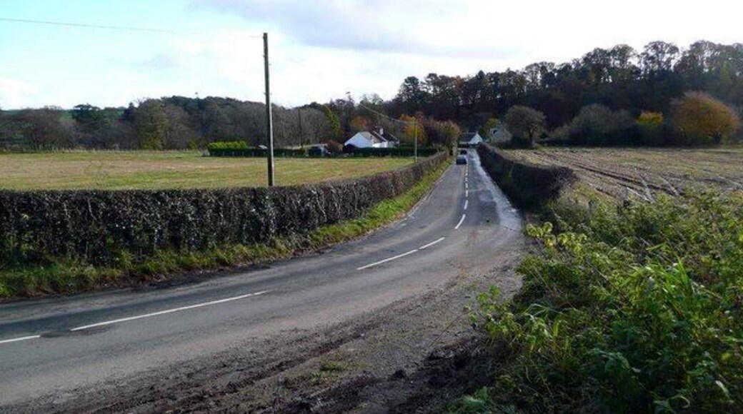 The B730 to Stair The houses of Milton in the distance.