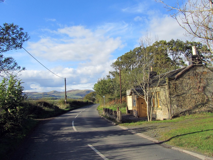 Looking towards the Pentland Hills from the west of Rosewell, Midlothian.