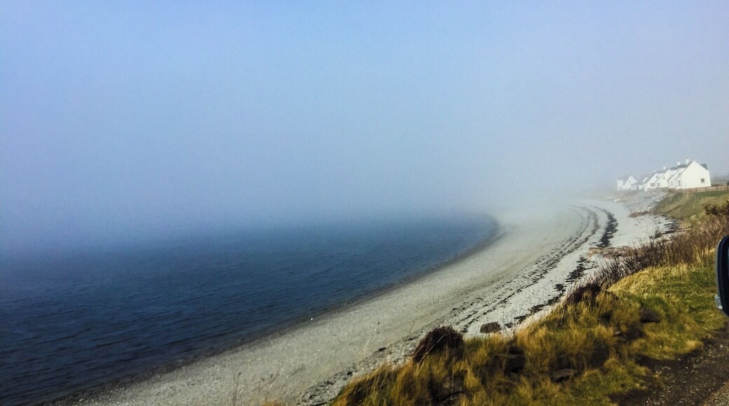 It was a clear day until we drove up the hills from Ullapool. This beach was almost invisible from the fog but I loved how there was still some blue sky peeking through.