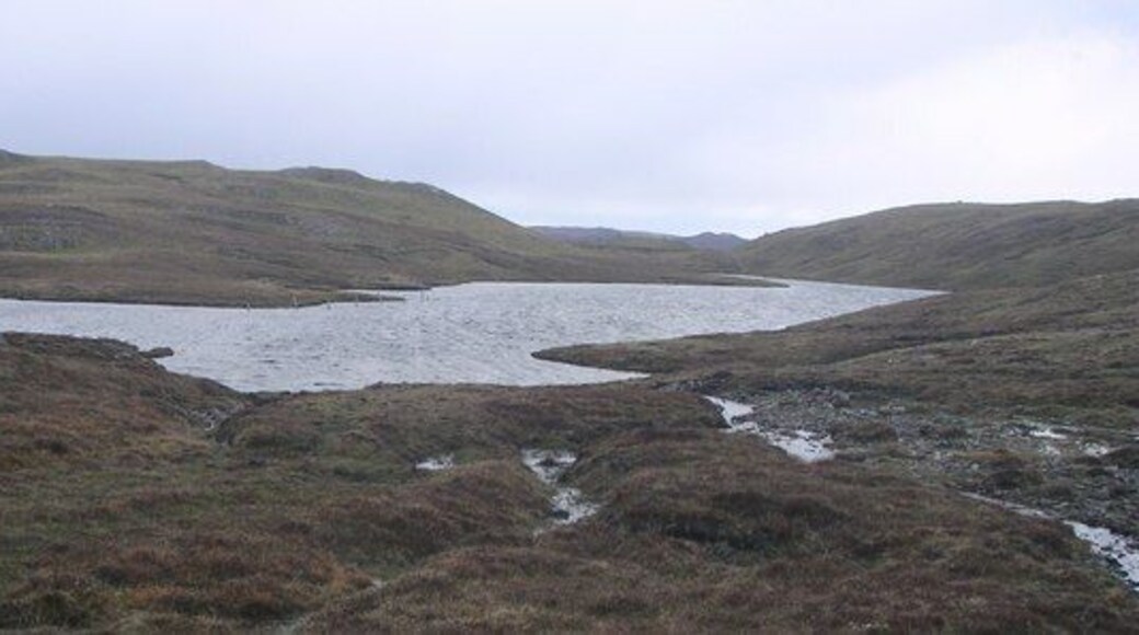 Loch of Rodageo Loch of Rodageo, Muckle Roe, looking north to the Ward of Breiness.