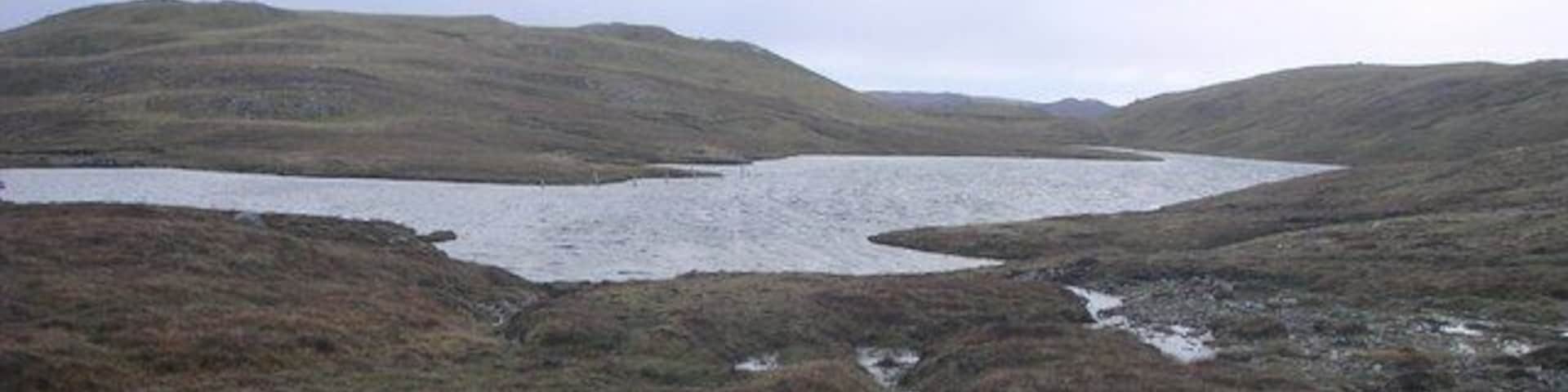 Loch of Rodageo Loch of Rodageo, Muckle Roe, looking north to the Ward of Breiness.