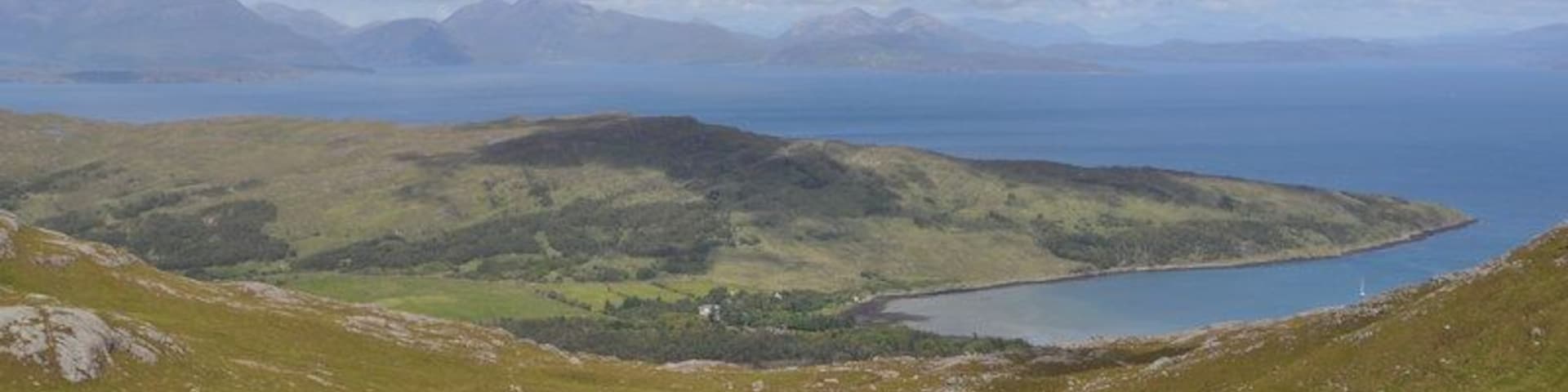 Corrie Dubh, Data from Geograph: Description: A view down to Kinloch and Corrie Dubh, this was my mapping area. ICBM: 56.998401319081, -6.3005579969223 Location: (about 2 km from) near to Kinloch, Highland, Great Britain.