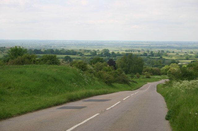 Tram hill heading North out of Brill The bernwood Jubilee way at Tram hill heading North out of Brill
