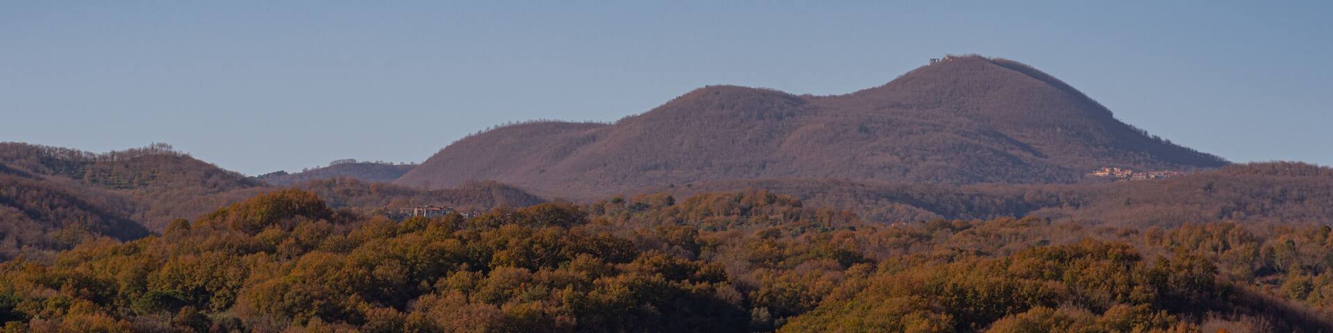 Campania, Italy. Roccamonfina Regional Park. Spectacular winter panorama.