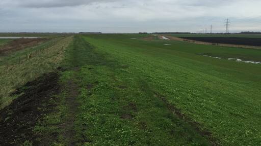 Flood barrier between Whittlesey and Eldernell