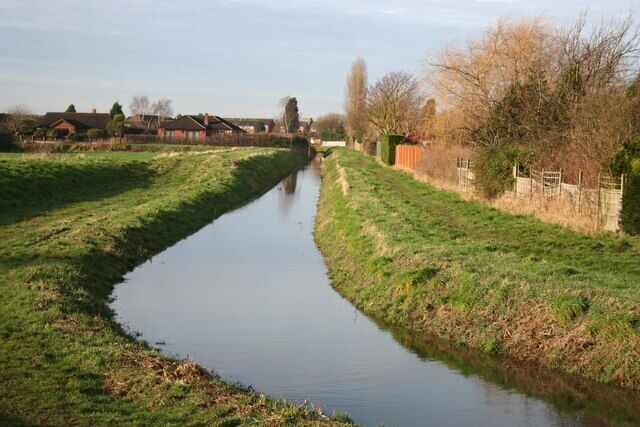 Hykeham Drain Drain on the edge of the lowfields at North Hykeham