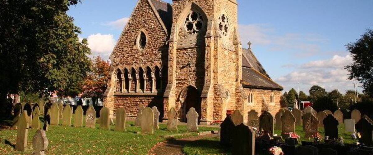 All Saints' church,North Hykeham, Lincs. Neo-gothic in the 13th century style, All saints church was built in 1858 by architect Michael Drury.