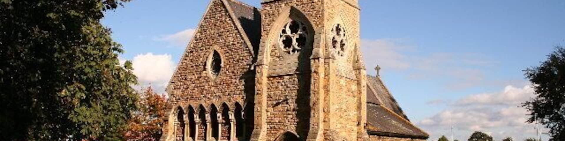 All Saints' church,North Hykeham, Lincs. Neo-gothic in the 13th century style, All saints church was built in 1858 by architect Michael Drury.