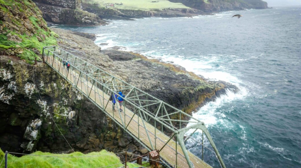 This small footbridge over the North Atlantic Ocean in Mykines speaks so much about the resilience of Faroese people.
Built over a 35 metre deep gorge, it has been swept off two times in the past due to ferocious winds and high crashing waves.
And yes, we did cross this bridge to reach #Mykinesholmur. Lot more about this hike on the blog - #linkinbio đ