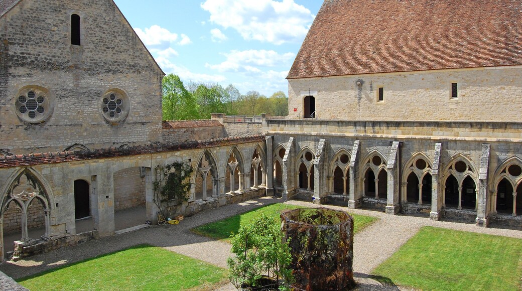 Cloister of the Noirlac Abbey in Cher department of France