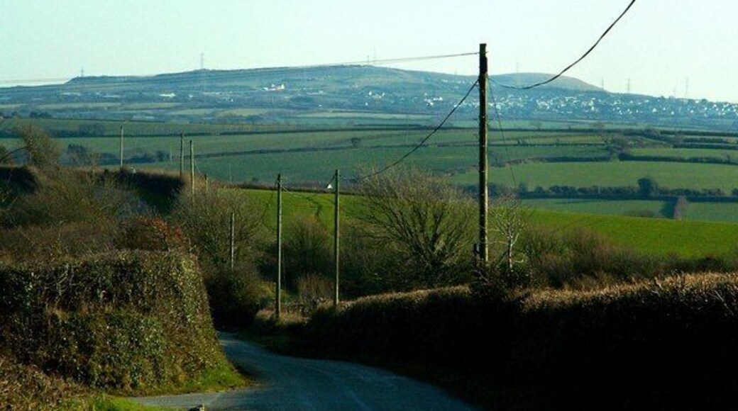 A Cornish lane. A narrow lane just over a mile from St. Columb Major.