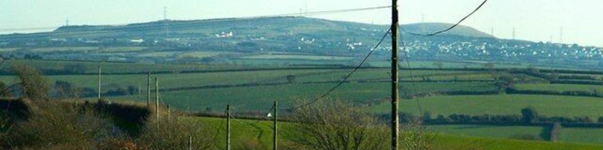 A Cornish lane. A narrow lane just over a mile from St. Columb Major.