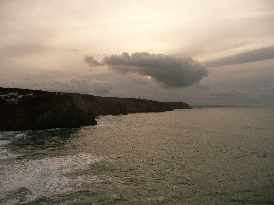 A view from the cliff path at Porthtowan, looking south west towards St Ives. #beach