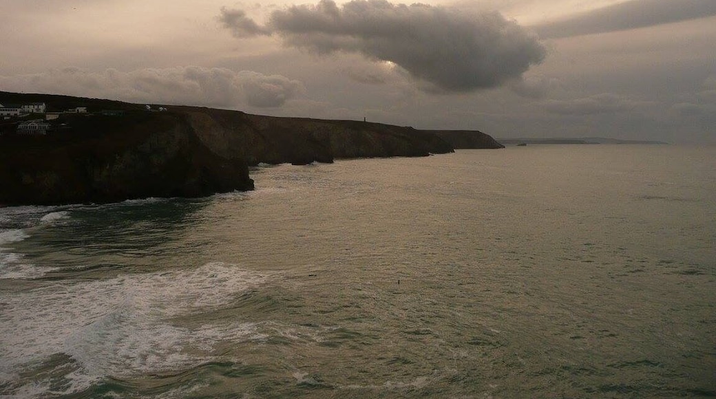 A view from the cliff path at Porthtowan, looking south west towards St Ives. #beach