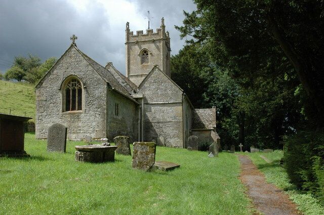 Compton Abdale Church Compton Abdale church is dedicated to St Oswald and was mostly rebuilt in the 15th century, until the Dissolution the church was in the possession of Gloucester's Priory of St Oswald.