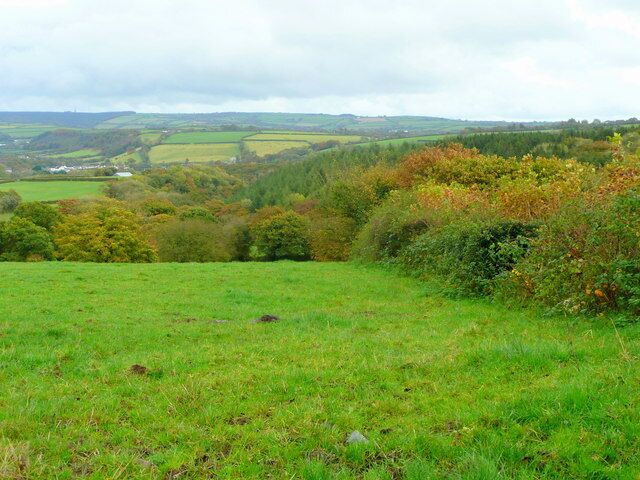 View over the Gwili valley Looking south-east from Henfryn across the heart of Carmarthenshire.