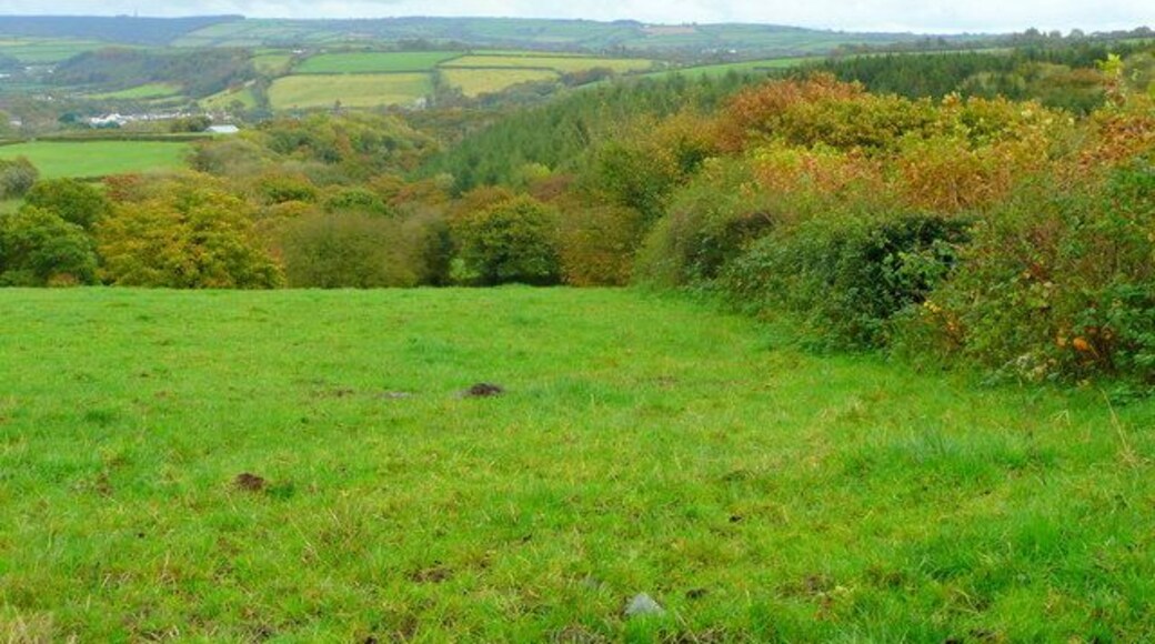 View over the Gwili valley Looking south-east from Henfryn across the heart of Carmarthenshire.