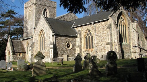 Holy Trinity parish church, Hildersham, Cambridgeshire, seen from the south