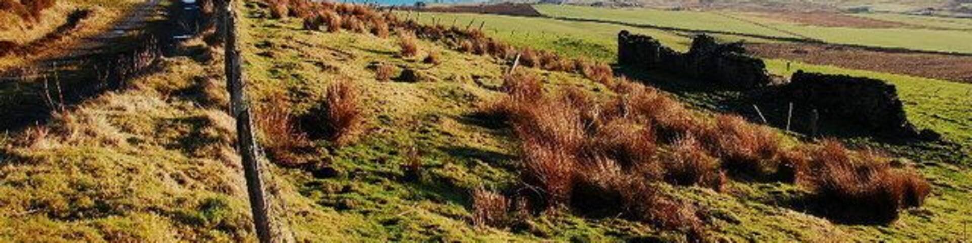 Abandoned Crofthouse The island in the distance is Gairsay.