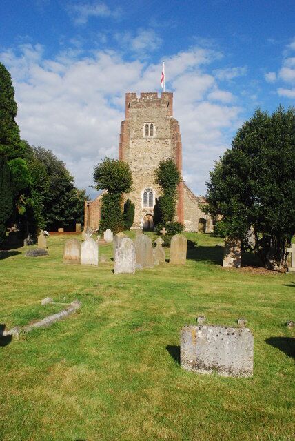 St Peter's parish church, Ightham, Kent, seen from the west