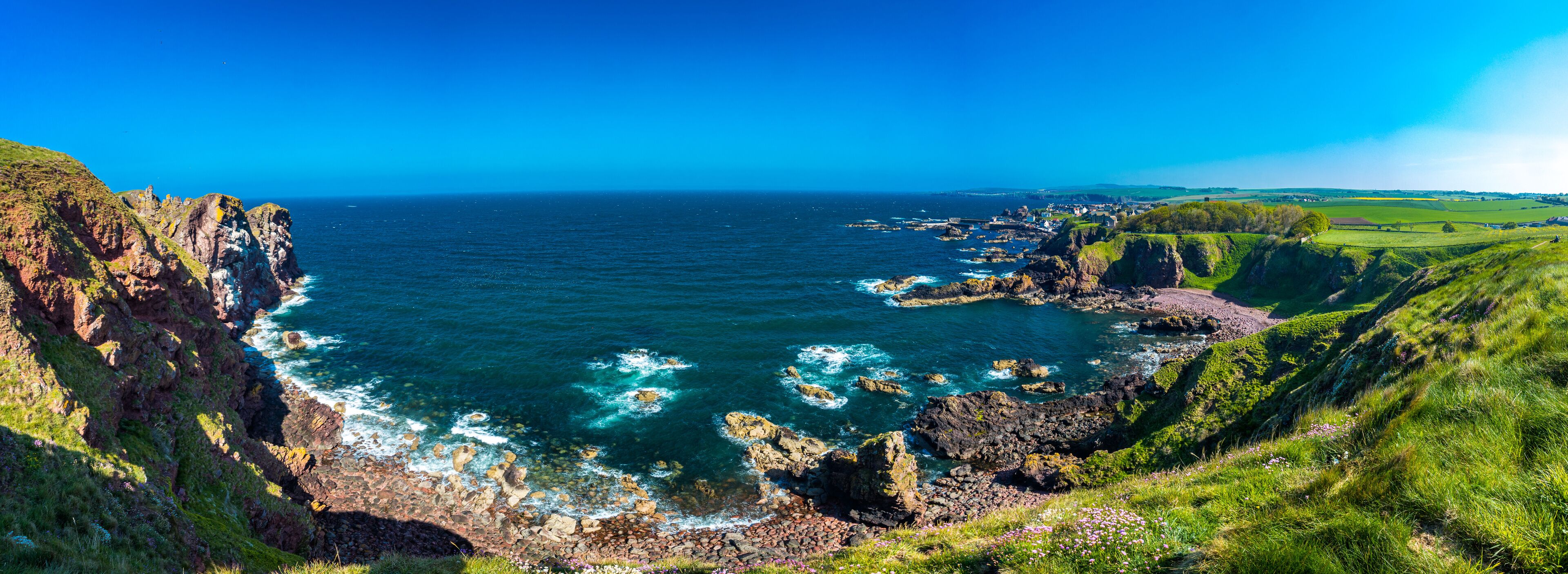 Village of St. Abbs, Starney Bay - Nature Reserve, Berwickshire, Scotland, UK