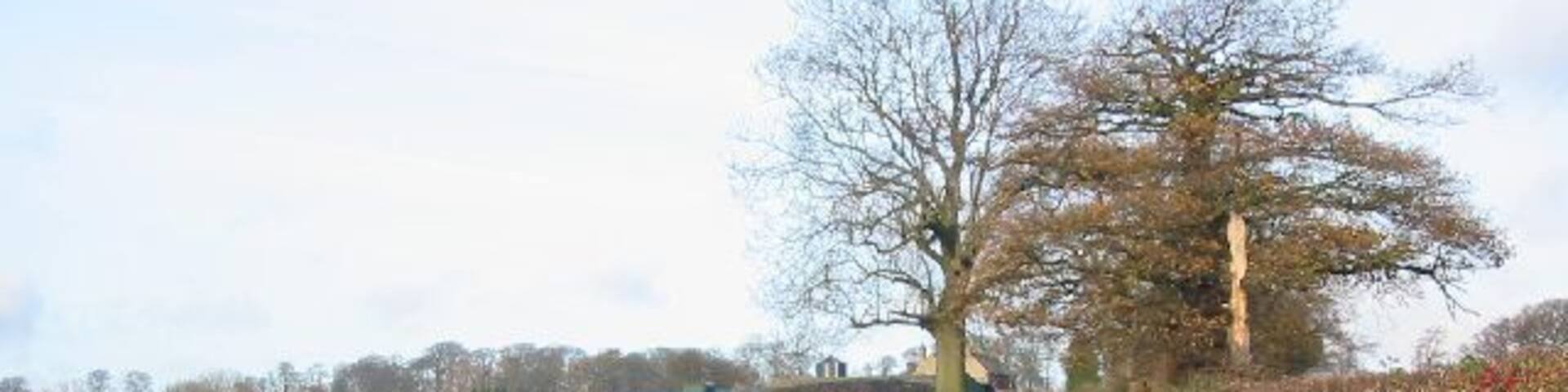 Lower Vicarwood Farm Lower Vicarwood farm overlooks the village of Mackworth. Upper Vicarwood is on the high ground in the distance.