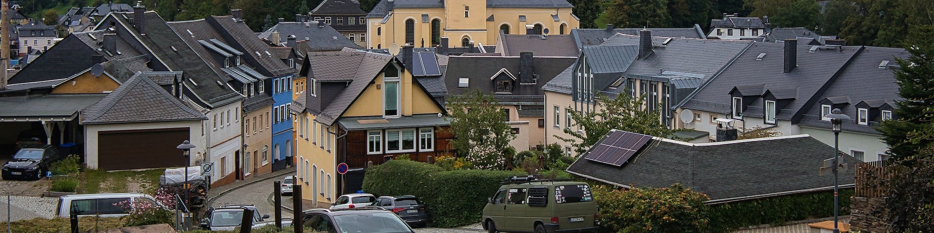 Stadtkirche St. Michaelis, Blick auf Bad Lobenstein, Thüringen, Deutschland