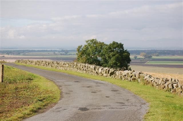 Farm Road Looking westwards towards Loch Leven from the road to Kinninmonth Farm.