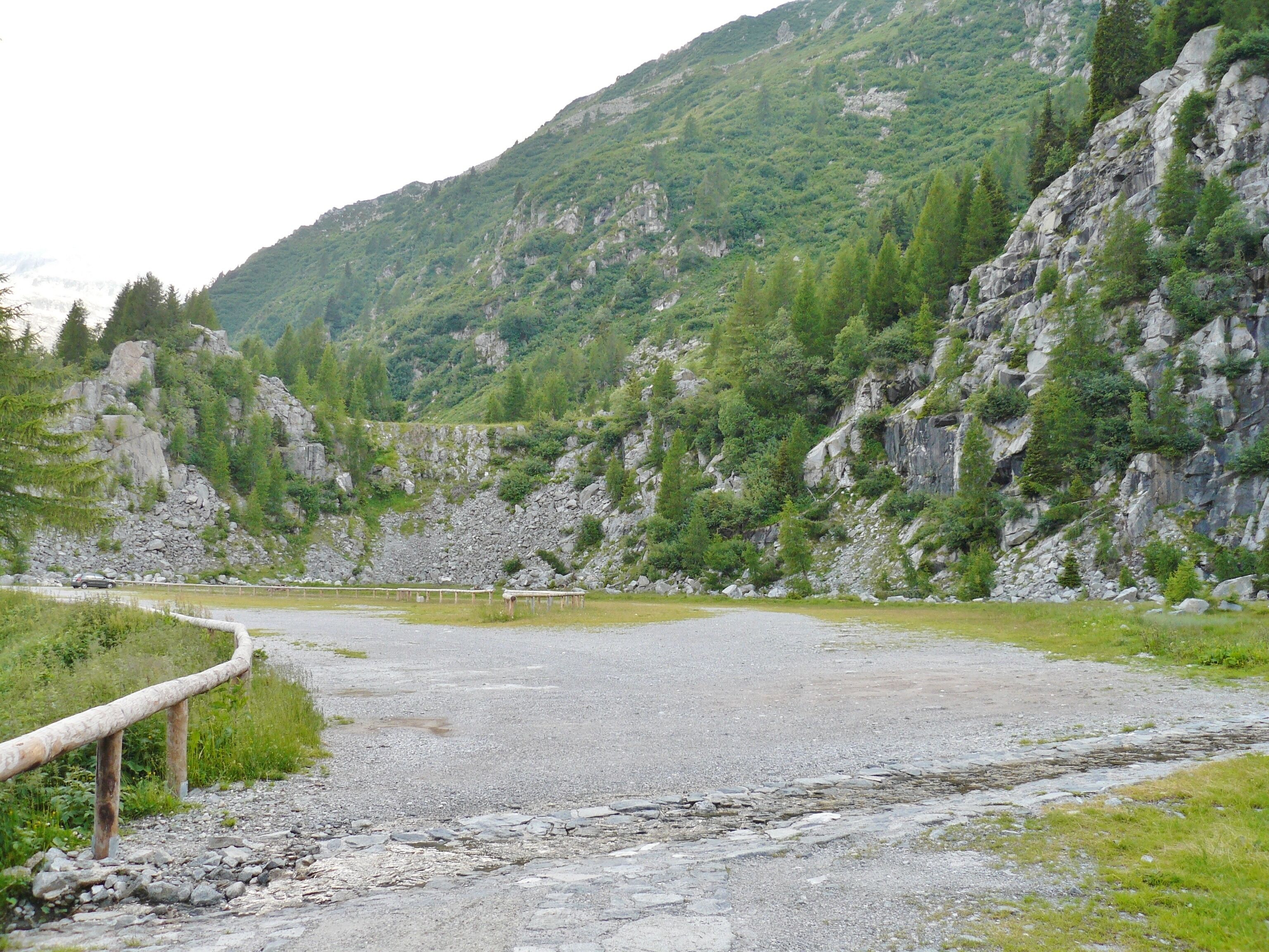 Parking lot at Lago di Bissina