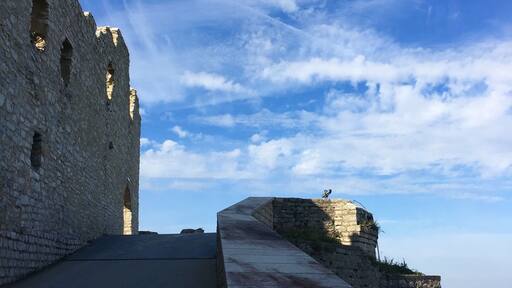 The large ruined castle of Hohenneuffen in the Swabian Alb, Germany