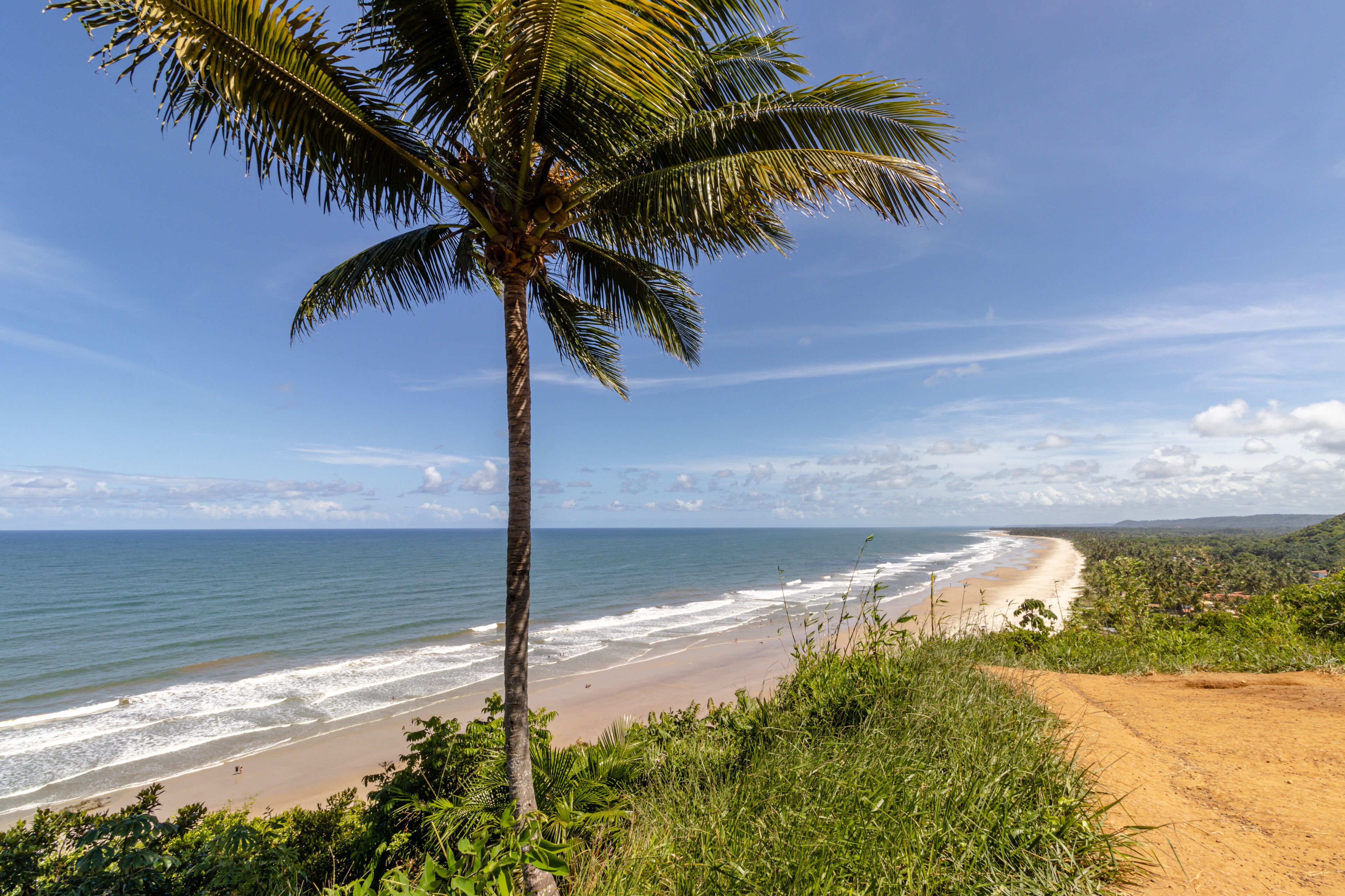 natural landscape in the city of Uruçuca, south coast of Bahia state, Brazil