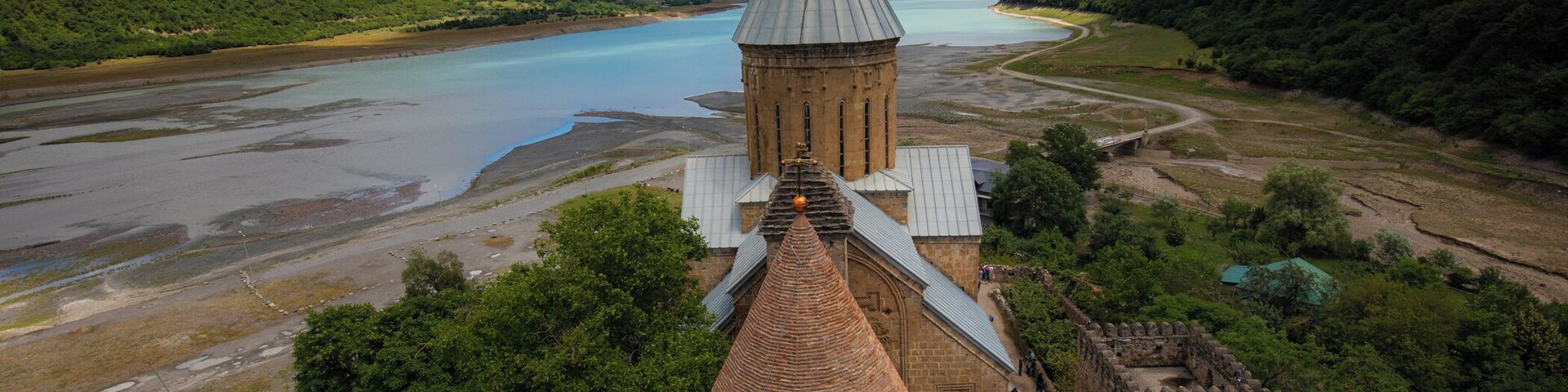 The view from the top of the fortress complex. You'll likely need a friend to boost you up the wall for this view.