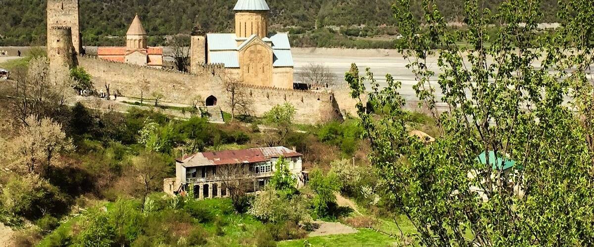 View onto Ananuri Monastery approx. 1 hour drive North of Tbilisi, Georgia.