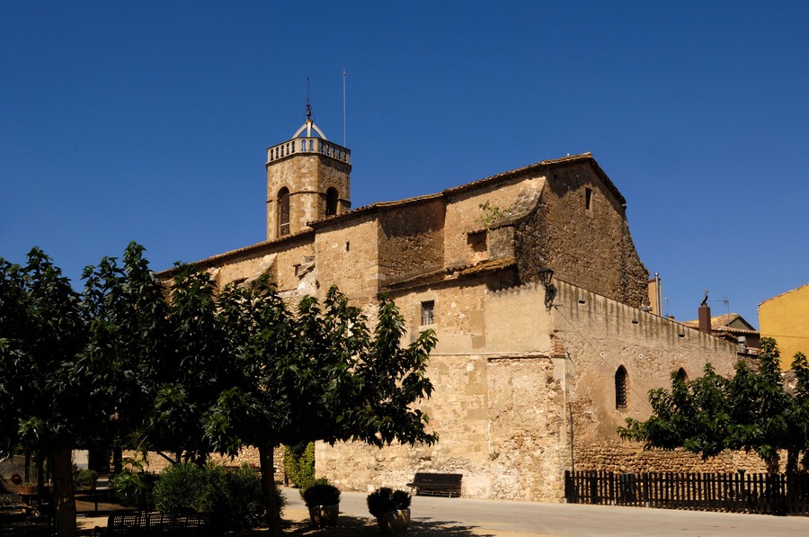 Santa Maria church, Cistella, Alt Emporda, Girona province, Spai