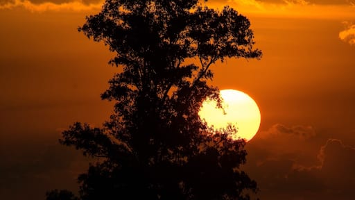 Sunset on the route.