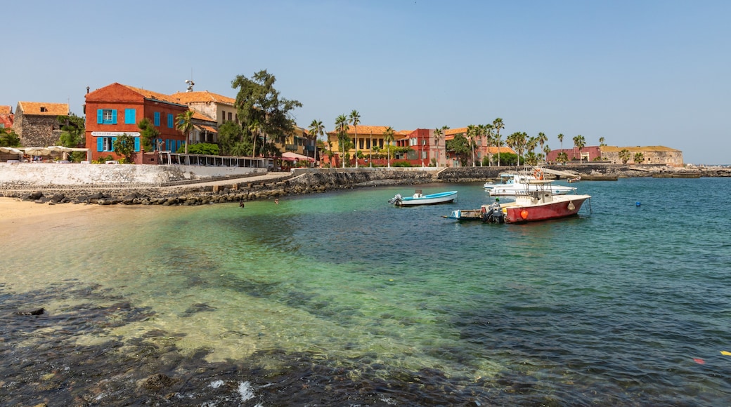 Traditional architecture at Goree island, Dakar, Senegal. West Africa.