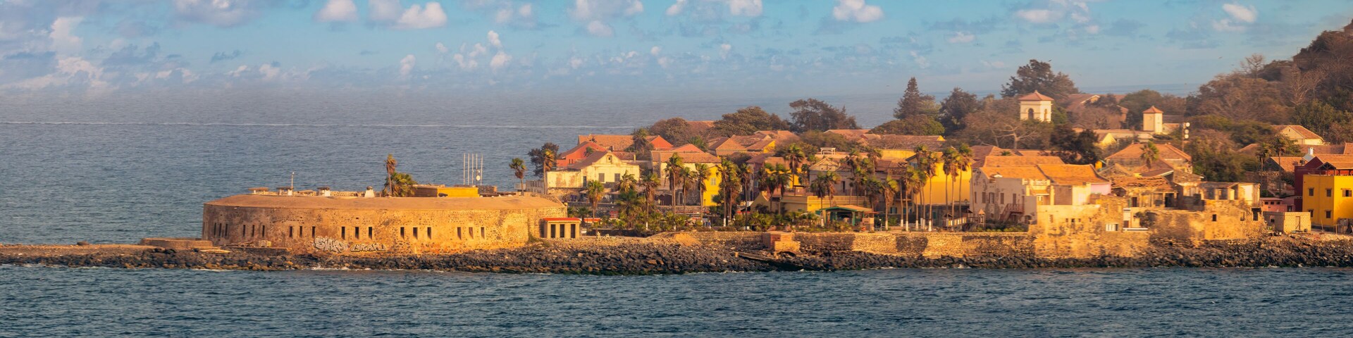 Infamous fortifications on Gorée Island, used to retain slaves before shipment to the Americas, Dakar, Senegal, West Africa