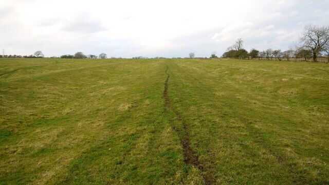 A wide, open field with a visible dirt path.