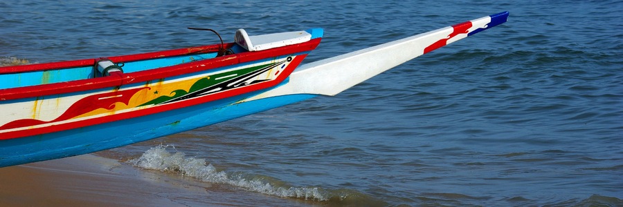 Pirogue de pêche du Sénégal en gros plan