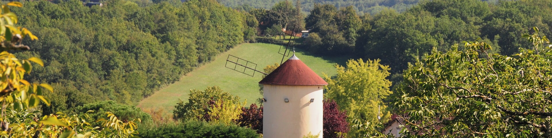 Traditional windmill at Saint-Martial-de-Nabirat Dordogne
