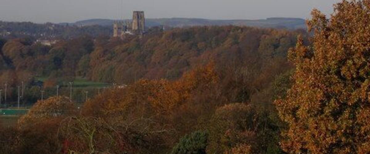 Looking down the footpath towards Durham Taken in the early morning in November.