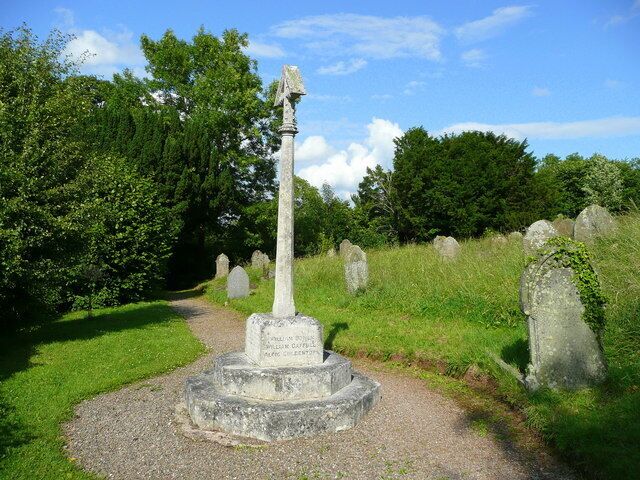 War memorial cross in Tarrington churchyard On the public footpath through the churchyard.