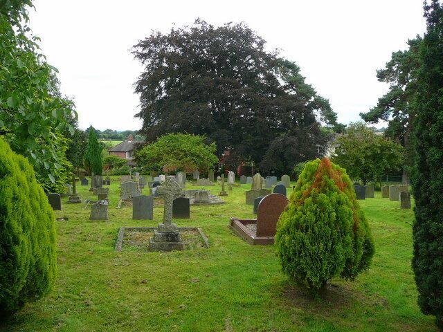 Eaton Bishop cemetery Separated from the main churchyard by a road.
