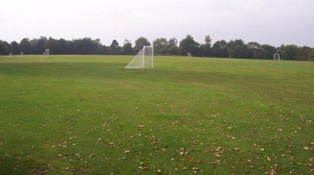 Benenden School Playing fields As seen from the High Weald Landscape Trail (long distance path).