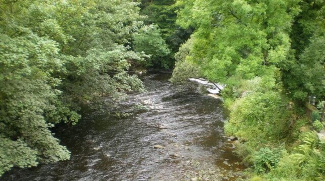 River Wyre Looking downstream from Dolphinholme Bridge
