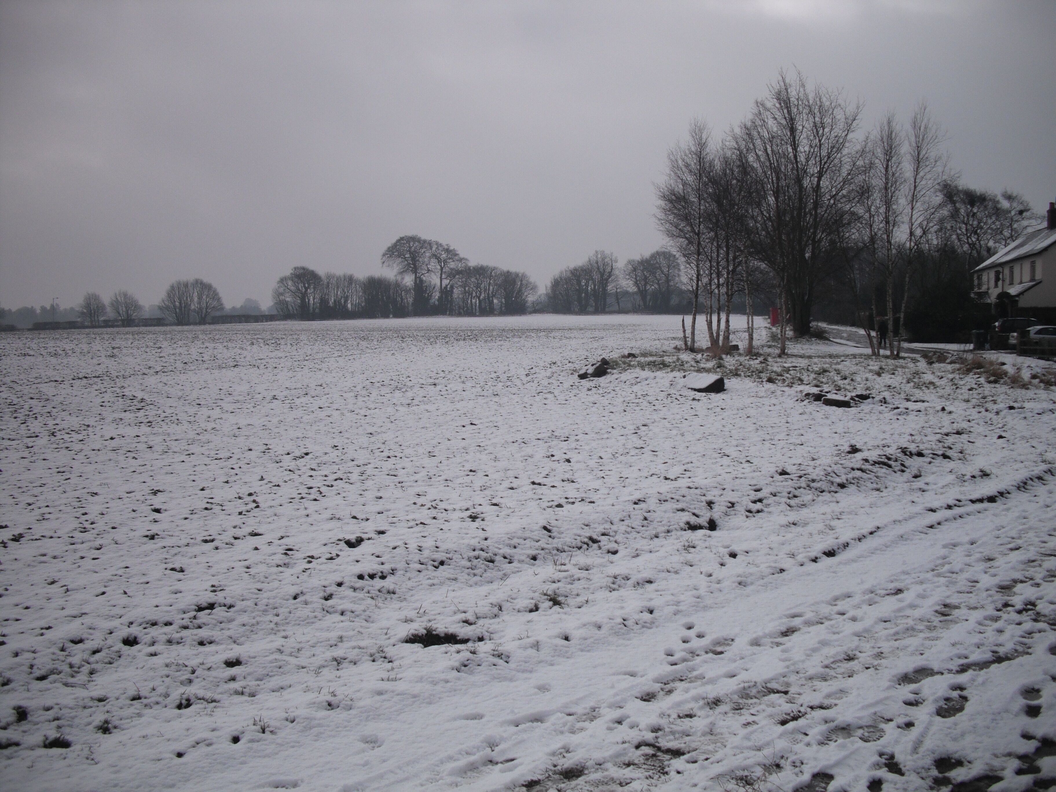 Towards the top of Lady's Walk A view south near the top of Lady's Walk on the edge of Ormskirk.