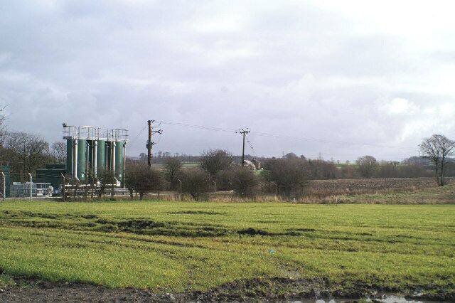 Clean up act. The farm beyond this modern waste water treatment plant is called Otterheads Farm. Is its output clean enough for otters nowadays?