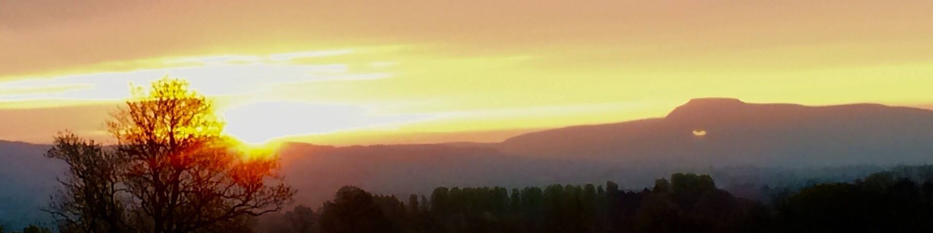 Sunrise and Ingleborough