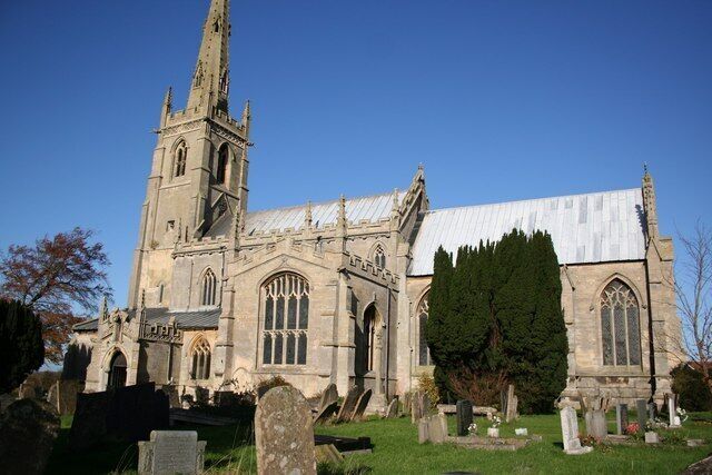 St Peter's parish church, Claypole, Lincolnshire: a medieval gothic church with work built about 1300 and altered in the 14th and 15th centuries